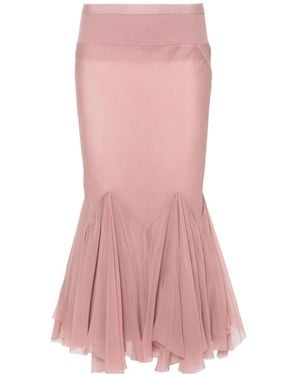 Rick Owens Divine Bias Straight Skirt - Pink