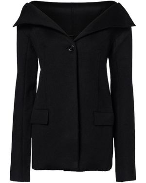 TOTEME Wool Long-Sleeved Coat - Black