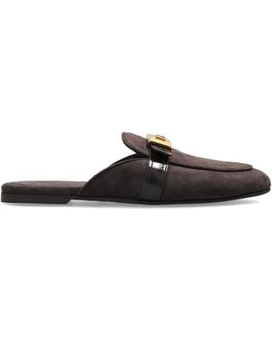 Dolce & Gabbana Logo Plaque Mules - Black