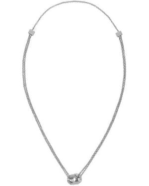 Versace Greca Double-Chain Necklace - Metallic