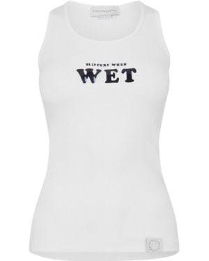 Stella McCartney Printed Racerback Tank Top - White