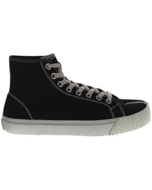 Maison Margiela Tabi Toe Lace-Up Sneakers - Black