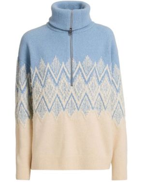 Varley Hedda Fairisle Half-Zip Sweater - Blue