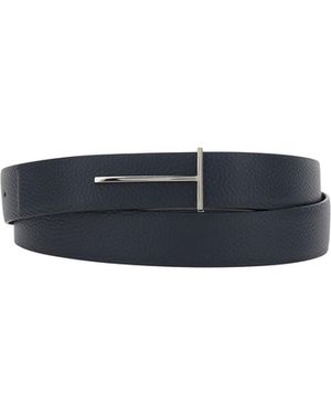 Tom Ford Belt With T Buckle Closure - Blue