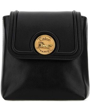 Chloé Chloé Mini Horse Medal Backpack - Black