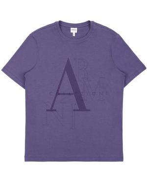 Armani Collezioni Item O-Neck Short-Sleeved T-Shirt - Purple