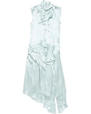 Acne Studios Silk Dress With Bows - Blue