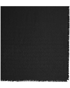 Saint Laurent Large Square Scarf - Black