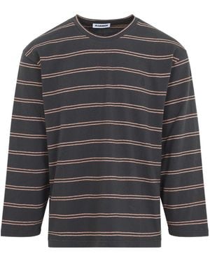 Jil Sander Striped T-Shirt - Grey