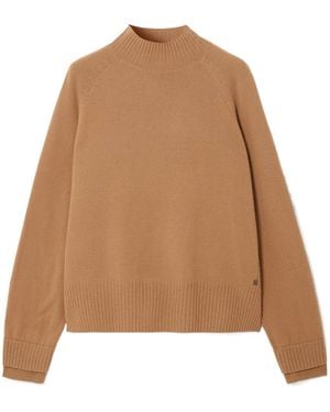 Bogner Lysanne Layered Wool Turtleneck Sweater - Brown