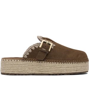 Mou Round Toe Mules - Brown