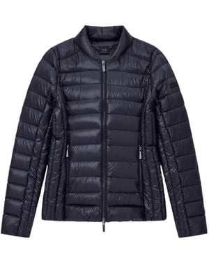 ARMANI EXCHANGE Long Sleeve Down Jacket - Blue