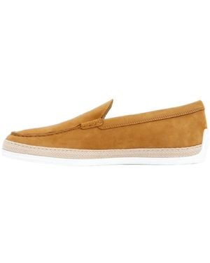 Tod's Suede Slip-On Loafers - White