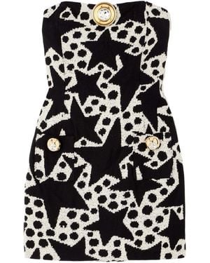 Area Polka Dot Pattern Dress - Black