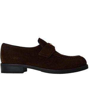 Prada Suede Penny Loafer - Brown