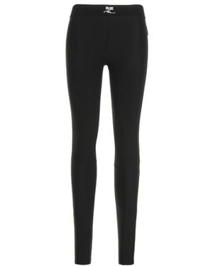 Courreges Courrèges Logo Printed Racer Leggings - Black