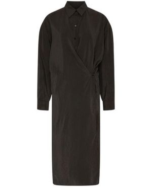Lemaire Twisted Pleated Shirt Skirt - Black