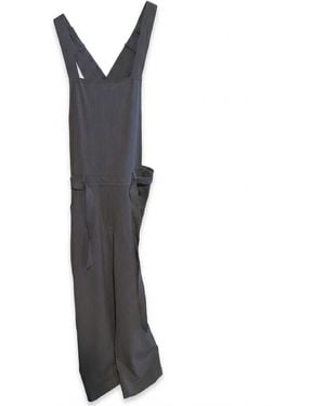 Weekend by Maxmara Wool Gabardine Overalls - Blue