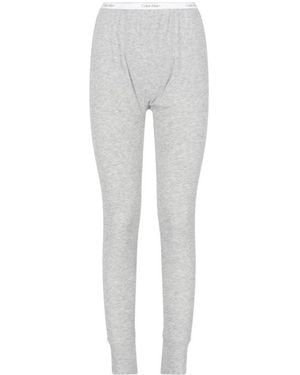 Calvin Klein Logo-Waist Slim Trousers - Grey