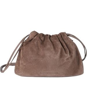 Brunello Cucinelli Bc Duo Beaded Clutch Bag - Brown