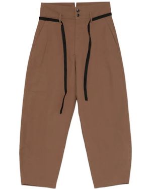 Barena Strap-Detail Trousers - Brown