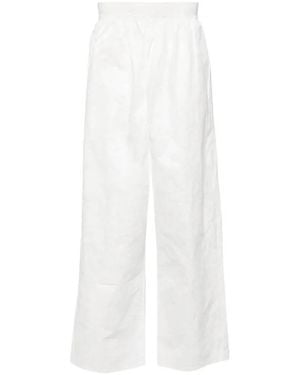 Hed Mayner Crinkled Wide-Leg Trousers - White