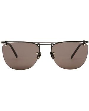 Saint Laurent Rimless Square Sunglasses - Black