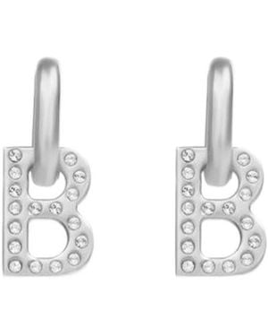 Balenciaga B Chain Xs Earrings - White