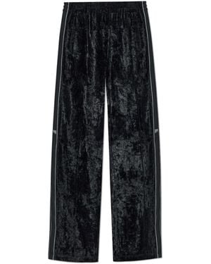 T By Alexander Wang Velvet Track Trousers - Black