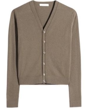 Lemaire Buttoned V-Neck Cardigan - Brown