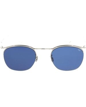 Eyevan 7285 Round Sunglasses - Blue