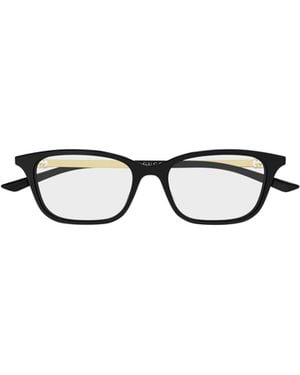 Gucci Geometric-Frame Clear-Lens Glasses - White