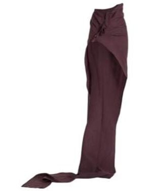 Rick Owens Wool Asymmetric Skirt - Purple
