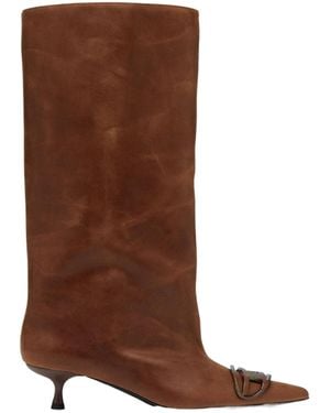 DIESEL D-Venus Pointed Toe Boots - Brown