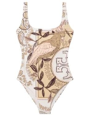 Tory Burch Printed Swimsuit - Natural