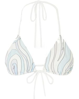 PUCCI Marmo-Print Bikini Top - White