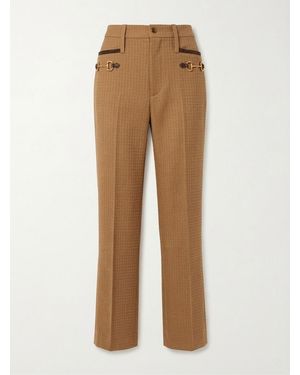 Gucci Horsebit Detailed Tailored Trousers - Natural