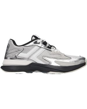 Lanvin Metallic-Panelled Trainers - White