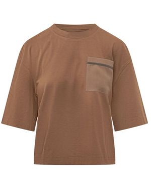 Brunello Cucinelli Patch Pocket T-Shirt - Brown