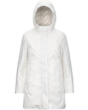K-Way Mathiel Bonded Urban 3/4 Length Padded Jacket - White