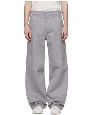 Rier Casual Trousers With Belt Loops - Grey