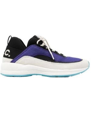 A.P.C. Run Around Colour-Block Low-Top Trainers - Blue