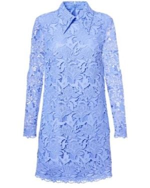 Carolina Herrera Lace Minidress - Blue