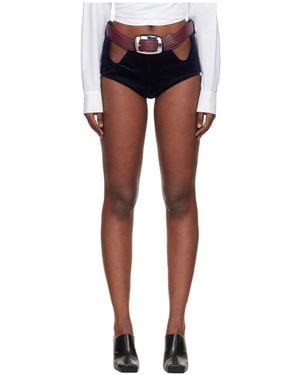 Jean Paul Gaultier Belted Shorts - Blue