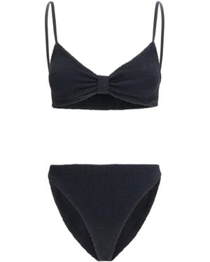 Hunza G Alicia Crinkle Bikini - Black