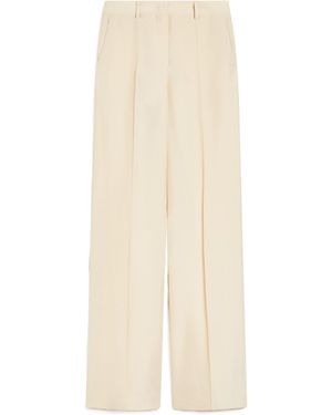 Sportmax Low-Rise Flared Trousers - White