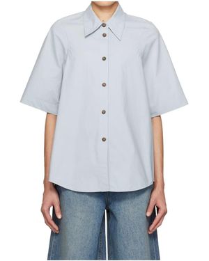 Low Classic Pointed-Collar Cotton Shirt - Blue