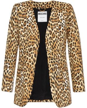 Moschino Leopard Print Blazer - Metallic
