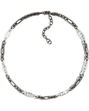 Dior Cd Icon Chain Link Necklace - Metallic