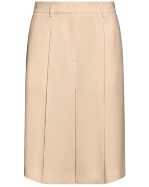 Marella Envers Satin Bermuda Shorts - Natural